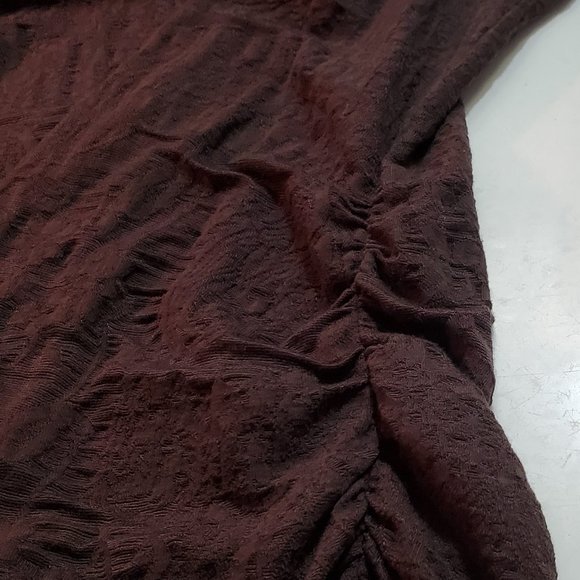 Rafaella Turtleneck Top,  3/4 sleeves, Brown M - Picture 9 of 9